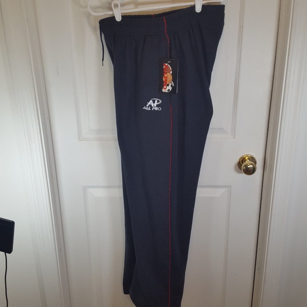 Track Pants Blue w/white stripe Large